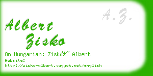 albert zisko business card